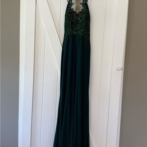 Elegant Green Lace Gown